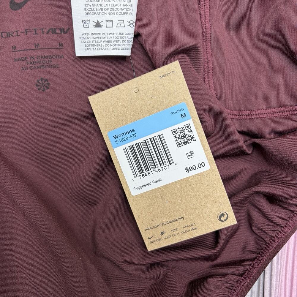 Nike Running Shorts Medium Womens Pink Faith Kipyegon 3" Aero Swift Mid Rise - Picture 8 of 16
